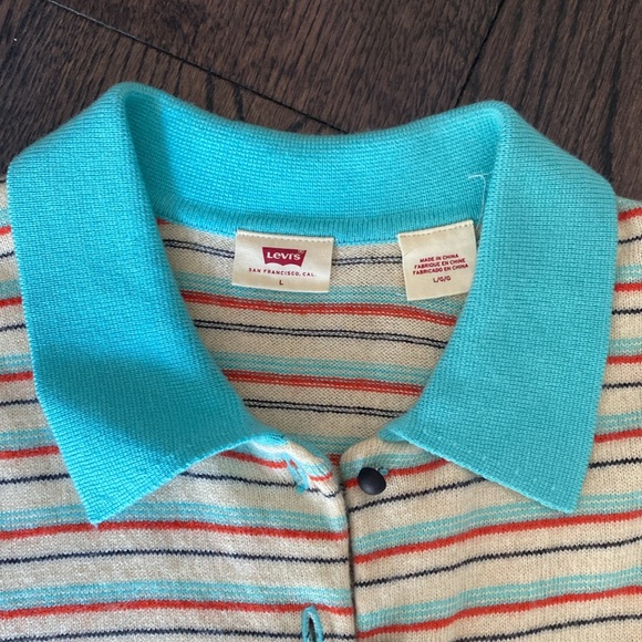 Levi’s Palmer Polo Sweater, wool blend, perfect condition size L. - Picture 2 of 7